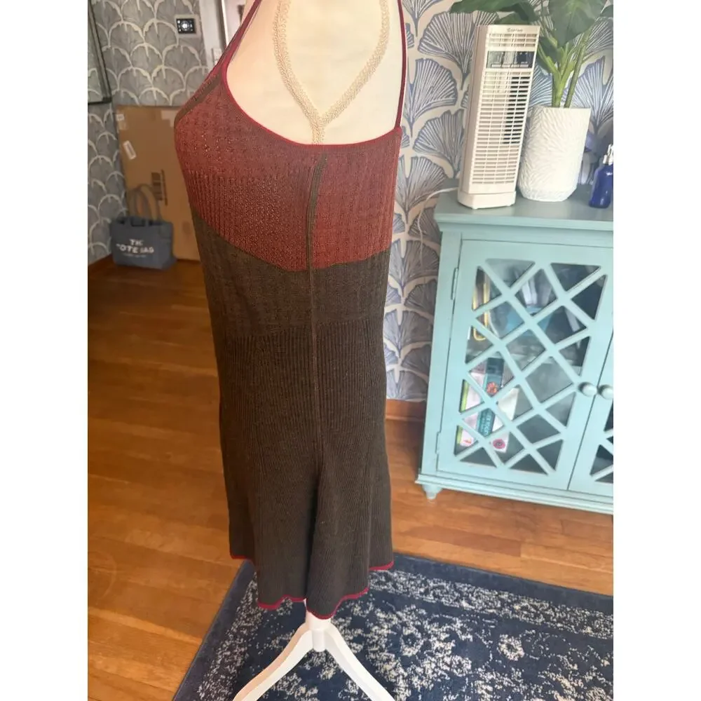 Marc Jacobs Pointelle Knit Dress 2021 Warm Tones Tank Dress Sz. M - Picture 8 of 10